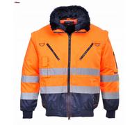 PJ50 PORTWEST chaqueta de trabajo bomber advertencia naranja 4in1 S PORTWEST