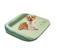 PJDDP Alfombra Refrescante para Perros, Cama Perro Fria con Desenfundable Y Lavable, Alfombrilla Refrescante para Gatos con Fondo Antideslizante,Verde,M