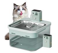 PJDDP Fuente para Gatos Acero Inoxidable, Fuente para Perros, Fuente para Gato Sin Cable con Sensor De Movimiento, Bebedero Ultra Silencioso, Diseño De Grifo