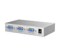 Pjeghbvop 1x2 VGA Teilerausgang 1920x1440 Auto Sync Metallgehäuse Hot Swap fähig Globale Kompatibilität Doppelter VGA Divisor con observación