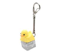 Pjeghbvop 3 teclas elásticas de patos, juguetes sensoriales portátiles para los amantes del teclado, alivio del estrés, patos, teclas, decoración con llavero