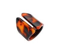 Pjeghbvop Anillos de banda abierta ajustables de moda con estampado abstracto de leopardo, accesorio acrílico moderno hecho a mano, accesorio moderno acrílico, como se describe