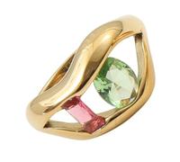Pjeghbvop Anillos de circonita de moda, joyas de acero de titanio, piedras multicolores, 3 tamaños, accesorios de joyería para el uso diario, elegantes anillos de declaración para mujeres, como se