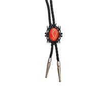 Pjeghbvop Bolotie de cuero con colgante de piedra negra | Collar de cuerda de cuero Bolotie con marco negro piedra colgante joyería corbata collar para hombres y mujeres