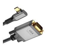 Pjeghbvop Cable convertidor rápido de 2 metros de largo tipo C macho a VGA, compatible con una resolución de 1080P Cable VGA eficiente tipo C a cable