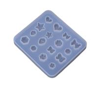 Pjeghbvop Corazón estrella colgante forma de resina epoxi joyería hecha a mano molde de silicona fácil liberación para fondant decoración poder