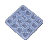 Pjeghbvop Corazón estrella colgante forma de resina epoxi joyería hecha a mano molde de silicona fácil liberación para fondant decoración poder