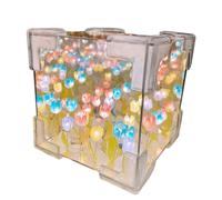 Pjeghbvop Crea tu lámpara de noche floral Fácil para los amantes del arte Proyecto perfecto para mostrar tu creatividad. Luz nocturna vacía para manualidades