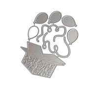 Pjeghbvop Globos de presente caja de troquelado corte metal relieve plantillas de acero al carbono corte Stirppen para tarjetas, álbumes de recortes, álbum de fotos, sello artesanal