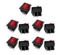 Pjeghbvop Interruptor basculante de 2 y 3 posiciones, luz roja | Robusto interruptor basculante con luz LED para cocinas eléctricas y sistemas de sonido, rendimiento fiable
