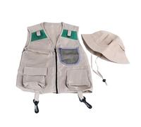 Pjeghbvop Juego de rol para niños de safaris para el patio trasero, aventuras al aire libre, equipo de camping, accesorios de disfraz para niños, kit de exploradores para niños, kit de disfraz de