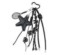 Pjeghbvop Llavero de cuerda trenzada para mujer bolso encanto moda estrellas llavero accesorios San Valentín regalos coche llaves anillos trenzado bolsa de cuerda encanto para bolsos, Q1858 1