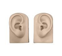 Pjeghbvop Modelo artificial para oreja izquierda y derecha, maniquíes de silicona para accesorios, pantalla, orejas humanas, joyería, estante de exposición, estructura, educación, talla única, como se