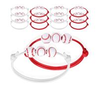Pjeghbvop Pulseras de perlas de arcilla elástica multicolor, cadena de muñeca ligera, cómoda de llevar para la piel sensible y el uso diario, pulsera deportiva de perlas de moda