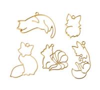 Pjeghbvop Set Foxes Collection - Colgante de resina UV con marco de metal, bisel abierto para hacer joyas, moldes de joyería para fundición de resina