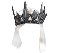Pjeghbvop Tocado oscuro con corona para fotografía de estafa, cosplay, fiestas, festivales, suministros de disfraz de la era industrial