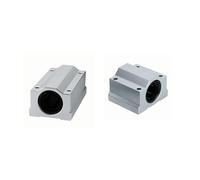 PJFSQAD 2 piezas de bloque deslizante rodamiento bolas movimiento lineal SC8UU SCS8UU SC10UU SCS12UU 16UU 20UU 25UU, apto for eje, impresora 3D CNC(SCS25UU)