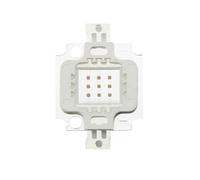 PJFSQAD 2 uds 10W lámpara diodo de cuentas Blanco/blanco cálido/púrpura/azul/rojo/verde/luz Led for cultivo plantas sustrato cobre 10 vatios bombilla Chip LED SMD(Blue)