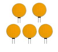 PJFSQAD 2 uds COB Bombilla LED foco SMD 5050 Chips blanco frío bombillas de iluminación blanca cálida DC12V 5W 7W reemplazar lámpara halógena(Warm White-5 Pcs,5W-18LED)