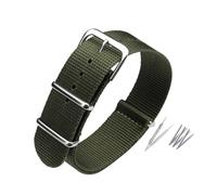 PJFSQAD Adaptación de correa nailon apta for Casio/apto for CITIZEN/apto for pulsera Seiko accesorios reloj Unisex 18mm19mm 20mm 21mm 22mm 24mm(19 Army green,18mm)