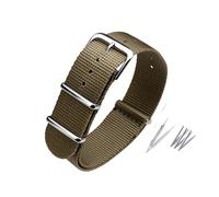 PJFSQAD Adaptación de correa nailon apta for Casio/apto for CITIZEN/apto for pulsera Seiko accesorios reloj Unisex 18mm19mm 20mm 21mm 22mm 24mm(17 khaki,18mm)