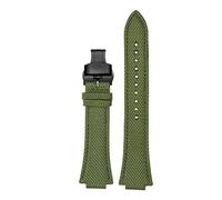 PJFSQAD Ajuste for Casio for Tissot for teel Ocean Heart Edifice SeriesEFB-680 ECB-10D Correa de reloj negra lona nailon elevada for hebilla