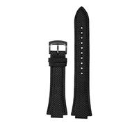 PJFSQAD Ajuste for Casio for Tissot for teel Ocean Heart Edifice SeriesEFB-680 ECB-10D Correa de reloj negra lona nailon elevada for hebilla