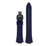 PJFSQAD Ajuste for Casio for Tissot for teel Ocean Heart Edifice SeriesEFB-680 ECB-10D Correa de reloj negra lona nailon elevada for hebilla