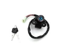 PJFSQAD Ajuste for Kawasaki ZX6R ZX9R ZX7R ZX7RR ZZR400 ZZR600 ZXR400 750 ZX900 interruptor de encendido motocicleta tapa combustible cubierta asiento cerradura juego llaves(Ignition Switch Lock)
