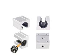 PJFSQAD Bloque de rodamiento lineal bolas SBR12UU, SBR16UU, SBR20UU, SBR13UU, 4 piezas, deslizador apto for enrutador CNC, riel guía SBR 3D(SBR12UU)