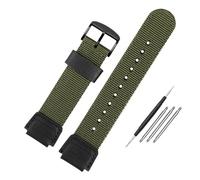 PJFSQAD Correa de nailon for reloj Casio, AE-1200WH SGW-300/400H/500H AQ-S810W AE-1000/1300 MRW-200H convexa 18mm, correa silicona lona