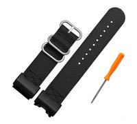 PJFSQAD Correa de nailon resistente al agua for reloj Casio GWG-1000GB, correa lona hecha a mano deportiva, nuevo diseño 24, for(Black silver buckle)