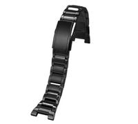 PJFSQAD Correa de reloj acero inoxidable apta for Casio Fit for G-Shock Heart of Steel GST-B500BD/GST-B500 AD Pulsera for hebilla plegable metal(Schwarz)