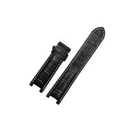 PJFSQAD Correa de reloj apta for GC 22 * 13mm 20 * 11mm for muescas for hebilla acero inoxidable cinturón for hombres y mujeres(Black white line nk,22-13mm)