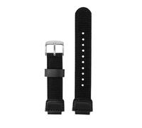 PJFSQAD Correa de reloj convexa for hombre casio, AQ-S810W, AEQ-110W, MCW-200, deportiva, transpirable, lona y nailon, correa silicona resina(Black silver pin,For AQ-S810)