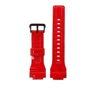 PJFSQAD Correa de reloj convexa for hombre casio, AQ-S810W, AEQ-110W, MCW-200, deportiva, transpirable, lona y nailon, correa silicona resina(Silicone red BK,For MCW-200)