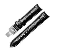 PJFSQAD Correa de reloj cuero apta for Tissot 1853 Couturier T035 mujeres T035210 T035207a imagen genial accesorios correa brillante 18mm(Black-steel)