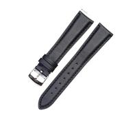 PJFSQAD Correa de reloj cuero for Zenith Fit for Omega for Jaeger-LeCoultre for Rolex for Blancpain for A. Lange & for Söhne Cadena for hombre 20 mm-16(Schwarz)