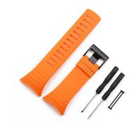 PJFSQAD Correa de reloj for hombre apta for Suunto core, correa goma, accesorios for mujer, pulsera impermeable for deportes al aire libre y tornillo herramienta(Orange)