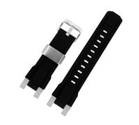 PJFSQAD Correa de reloj goma for hombre apta for Casio Fit for correa G-SHOCK for serie MTG-B2000 negra roja silicona Conector especial 25 mm * 14(Black-silver)