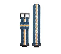 PJFSQAD Correa de reloj lona nailon for hombre, adaptador plateado, compatible for CASIO DW5600 GWb5600 GWM5610 GM5600, azul, negro, gris, rojo, cian, caqui(Blue yellow-B,GWM5610)