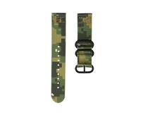 PJFSQAD Correa de reloj lona nailon for hombre, correa ultraligera estilo étnico camuflaje verde 22mm y 24mm, apta for Suunto 9 PEAK BARO 7/D5 ELEMENTUM(P2-B pin,24mm)