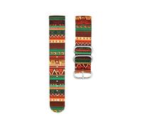 PJFSQAD Correa de reloj lona nailon for hombre, correa ultraligera estilo étnico camuflaje verde 22mm y 24mm, apta for Suunto 9 PEAK BARO 7/D5 ELEMENTUM(P1-S pin,22mm)