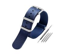 PJFSQAD Correa de reloj lona nailon for Seiko Fit for Rolex for Black Water Ghost universal Pulsera suave y transpirable a prueba agua 20 mm 22(A5-silver bucke,20mm)