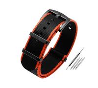 PJFSQAD Correa de reloj lona nailon for Seiko Fit for Rolex for Black Water Ghost universal Pulsera suave y transpirable a prueba agua 20 mm 22(A6-black bucke,22mm)