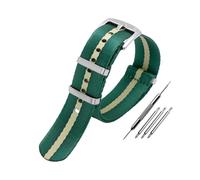 PJFSQAD Correa de reloj lona nailon for Seiko Fit for Rolex for Black Water Ghost universal Pulsera suave y transpirable a prueba agua 20 mm 22(A13-silver bucke,22mm)