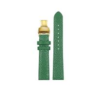 PJFSQAD Correa de reloj piel pez perla adecuada for Longines Fit for FIYTA/Fit for EBOHR 718864 718964 718874 Cadena for mujer Rojo 16 mm(Green gk bk)