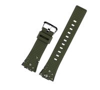 PJFSQAD Correa de reloj silicona 16mm for hombre, compatible for Casio Fit For G-SHOCK GA-110 GM-110GB GA-100 GA-120, accesorios correa goma resina y(Green black)