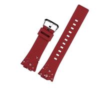 PJFSQAD Correa de reloj silicona 16mm for hombre, compatible for Casio Fit For G-SHOCK GA-110 GM-110GB GA-100 GA-120, accesorios correa goma resina y(Red black)