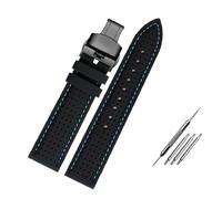 PJFSQAD Correa de reloj transpirable silicona 20 22 mm 24 Ajuste for Casio for MDV-106 MDV-107 MTP1374 for Tudor for Citizen Goma impermeable for Seiko for correa PROSPEX